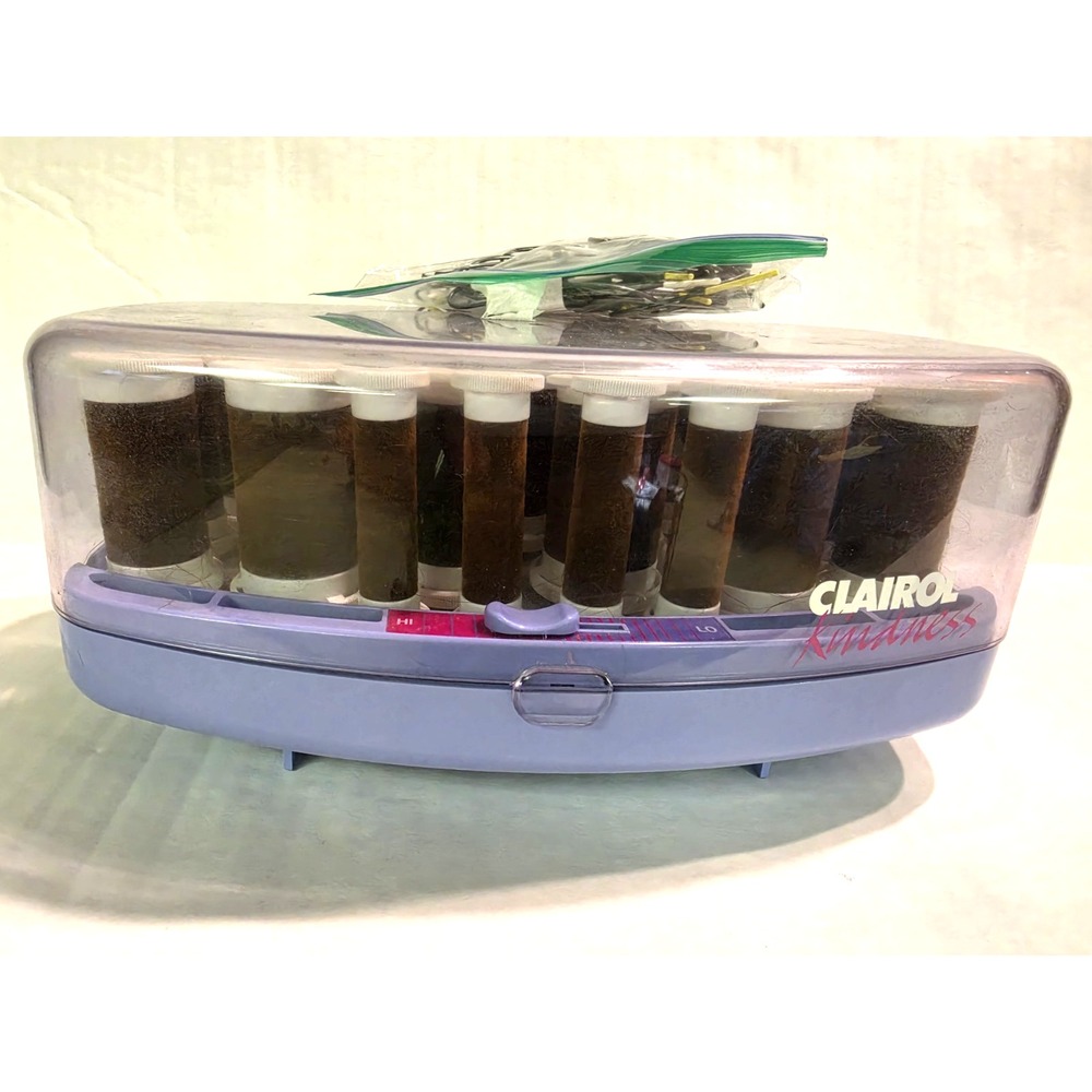 Clairol Kindness Flocked Hot Rollers Metal Core VH 24 Denmark Velvet Jumbo 80s